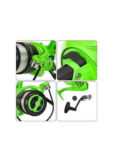 Jeemson 2.1m Ultra Hafif, Taşınabilir Olta Seti Turuncu - 5.2:1 Dişli Oranı Ve Tam Züccaciye Paketi