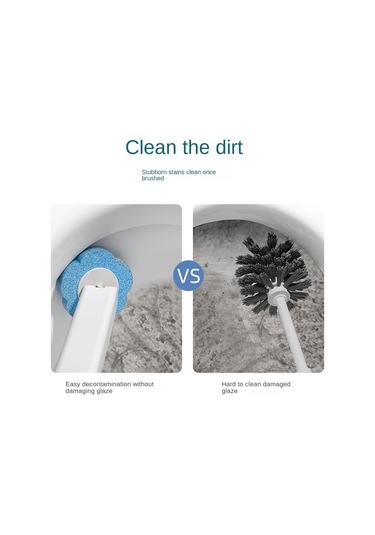 Banyo Temizliği İçin Tek Kullanımlık Tuvalet Fırçası Temizleme Kiti Beyaz Ve Gri