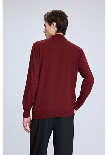 Kiremit Regular Fit Yarım Balıkçı Yaka Yünlü Triko Kazak 34221024a003 019 1964027 Kiremit