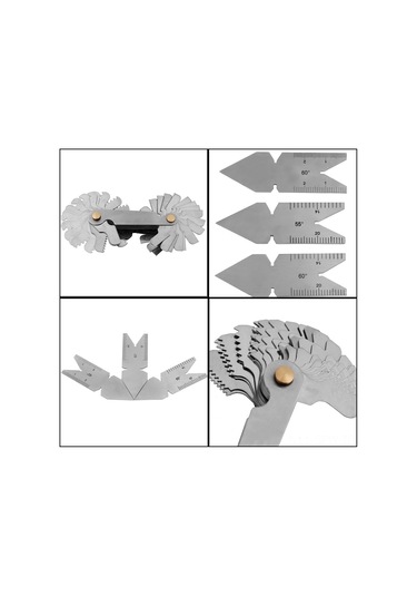 Maiyame Stahl İç-iç Dış-iç Vida Aği Ölçer 52 Parça Metrik+imperial + 3 Adet Merkez Kalibresi 60 X2, 55 X1 - Kesici Alet Ayarı Ve Geliştirme İçin