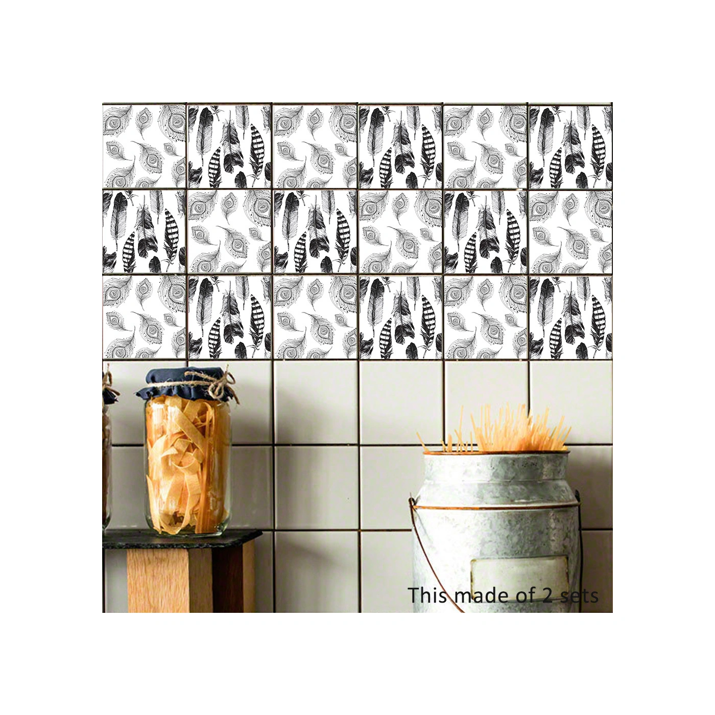 Hombey Mediterranean Tarzı Otomatik Yapışkan Mermer Sticker 20x20cm 10 Adet - Duvar Dekorasyonu, Kolay Kurulum, Geride Kalıntı Yok Diğer