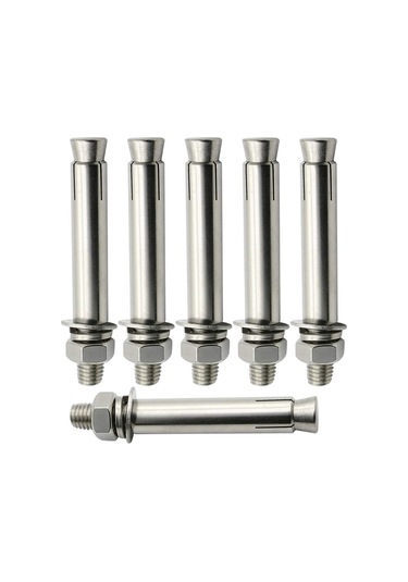 Genişletme Cıvataları, Ankraj Cıvataları, 6 Adet Genişletme Vidası Cıvataları M6304 Paslanmaz Çelik Harici Altıgen Somun 1