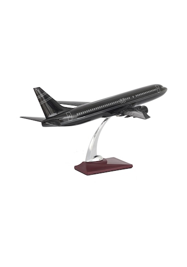 Zekupp Boeing 737-800 1/100 Ölçek Çizgi Detaylı Siyah Tasarımlı Model Uçak