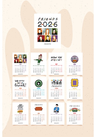 Friends Tasarım 2026 Masa Takvimi Pytktkv023