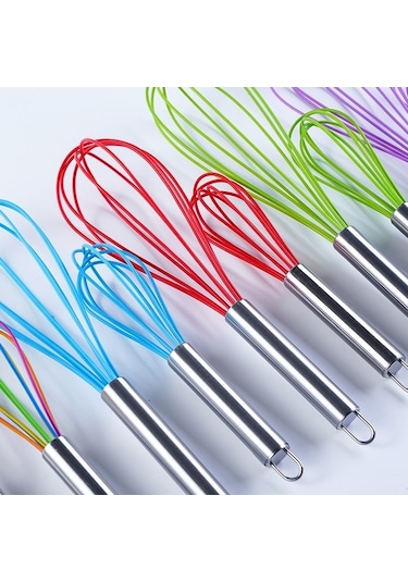 Pazly Cbtx 10 Adet Silikon Yumurta Çırpıcı Ev Yumurta Mikseri, 10 İnç Mor, Mutfak Aletleri Çok Renkli