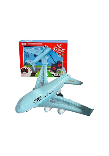 Işıklı, Uzaktan Kumandalı 6 Yöne Hareket Edebilen Eğlenceli Airbas Yolcu Uçağı - Kumandalı Uçak 001