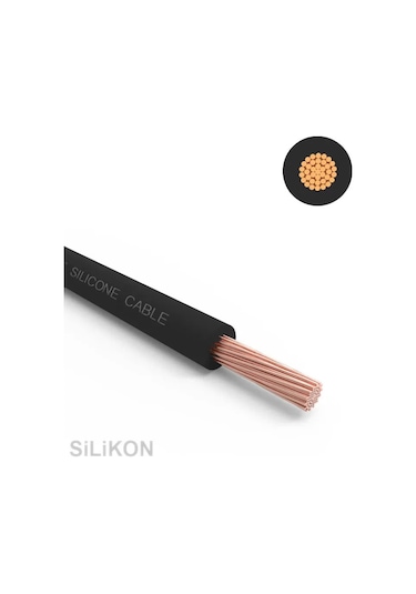 1x1.5 MM2 SIAF 16 AWG Yumuşak Silikon Kablo 1 Metre - Siyah