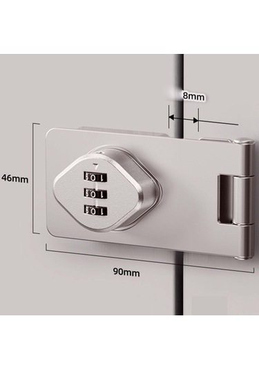 Suntek Ahır Kapı Banyo Küçük Kapılar Gümüş 3.5 Inç