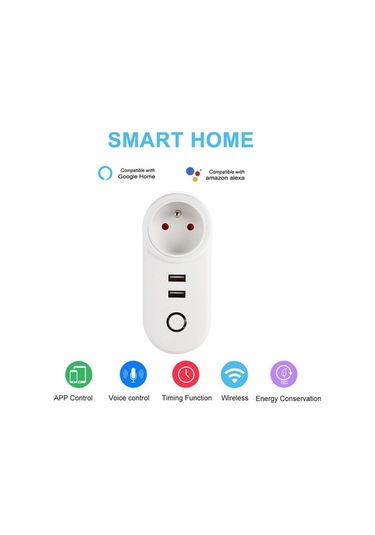 Ulzyvf Akıllı Wifi Soket Fr, Uzaktan Kumanda, Zamanlama, Alexa & Google Home, Ifttt Ses Kontrolü