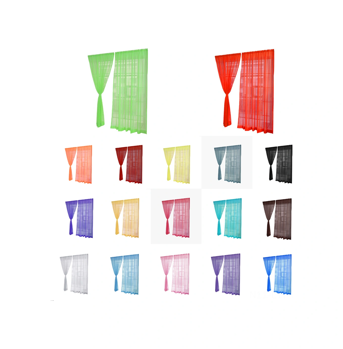 Youtek Pembe Nikah Dekorasyonu Cam Şal Perde, Transparan Mesh, 100x270 Cm, Tek Parça, Yatak Odası/otel, Gül Kurdeleli Diğer