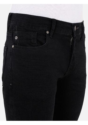 Colins 040 Alex Dar Kesim Düşük Bel Dar Paça Siyah Erkek Pantolon Cl1070537 Denim