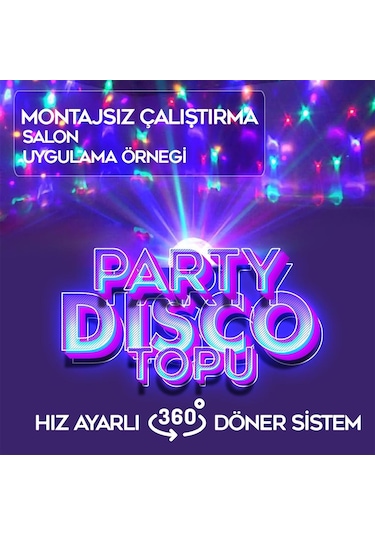 Ayt Ledx Gm-0803b Sihirli Led Dönen Disko Topu Hoparlör Kablosuz Usb Mp3 Bluetooth Kumandalı 360 Derece Gece Lambası