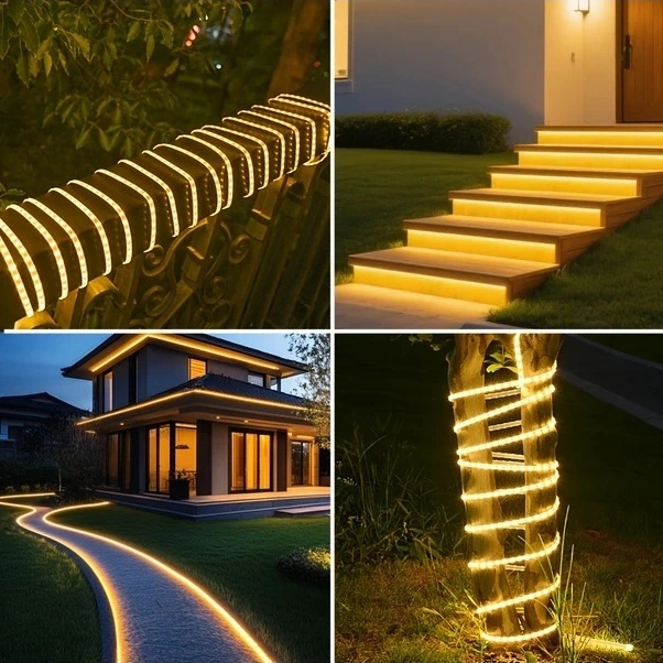 Trendooze 022 1 Adet Güneş Enerjili Led Şerit Işık 8 Mod Uzaktan Kumandalı Zaman Ayarlı 19685 İnç 320 Led Beyaz Işık