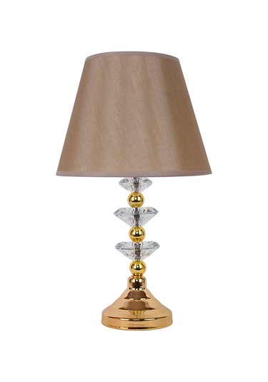 Dekovien Modern Gold Kristal Ayak Abajur Gold Renk Şapka Atena Mo Diğer