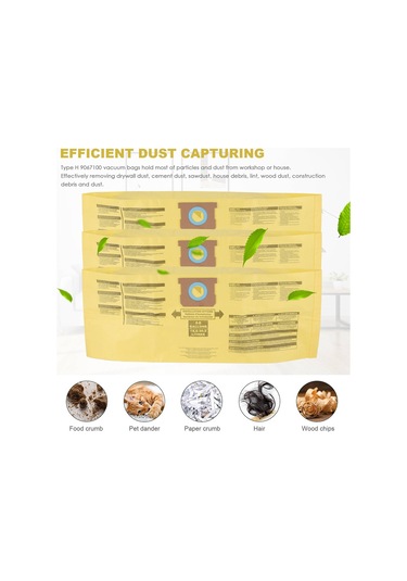 Gildedwill 3'lü Paket H Tipi 9067100 Vakum Filtre Torbası, 5-8 Galonluk Atölye Vakumları İçin Yedek Parça, 90671 9067100 Parçasını Değiştirin Gildedwill 3'lü Paket H Tipi 9067100 Vakum Filtre Torbası, 5-8 Galonluk Atölye Vakumları İçin Yedek Parça, 90671 9067100 Parçasını Değiştirin