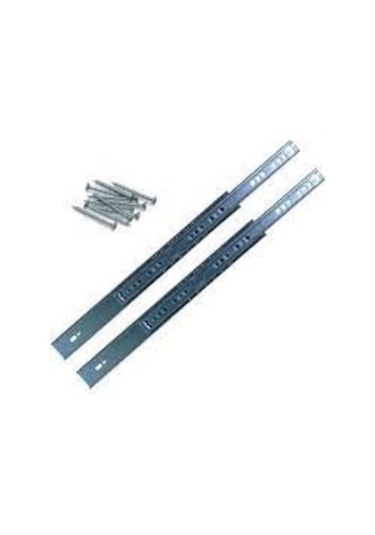 27 Mm X 34 Cm Bilyalı Dolap Çekmece Rayı Gümüş