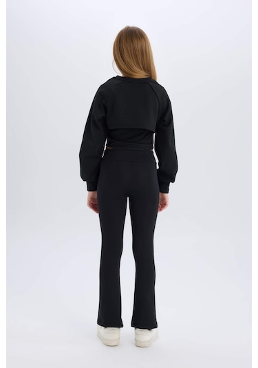 DeFacto Kız Çocuk Esnek Belli Biyeli Uzun Tayt D9821A825SPBK81 Siyah