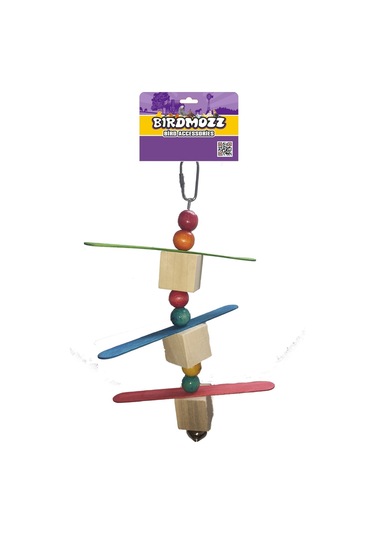 Birdmozz Küplü Çubuklu Boncuklu Kuş Oyuncağı