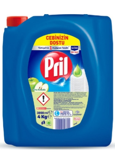 Pril Sıvı Bulaşık Deterjanı Elma 4 x 4 KG