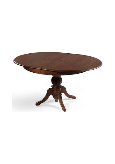 Lindon Baba Ayak Yuvarlak Açılır Masa 110x110 Ceviz