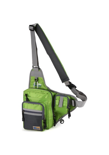 Jeehugo Suçan Çanta - Çok Amaçlı, Su Geçirmez Kumaş, Çoklu Cepler Ve Bölmeler, Ayarlanabilir Omuz Kayışı İle Balık Tutma Aletlerini Taşıma