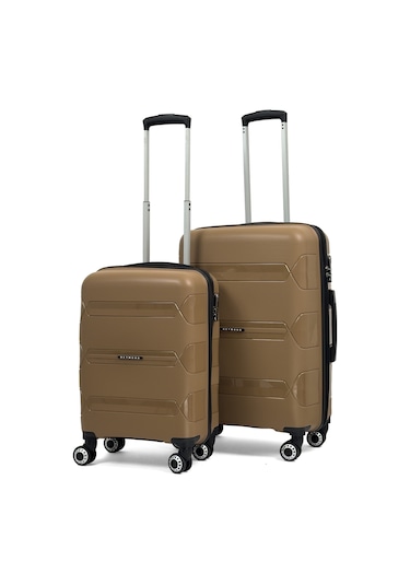 Lucas Polipropilen Kırılmaz Valiz, Kabin Boy&orta Boy Gold