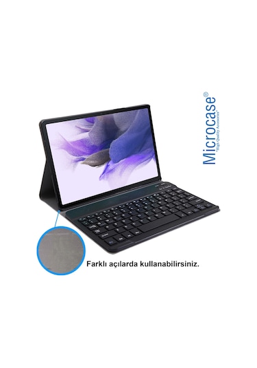 Samsung Uyumlu Tab S7 FE T733 12.4 Bluetooth Klavyeli Standlı Kılıf BKK4