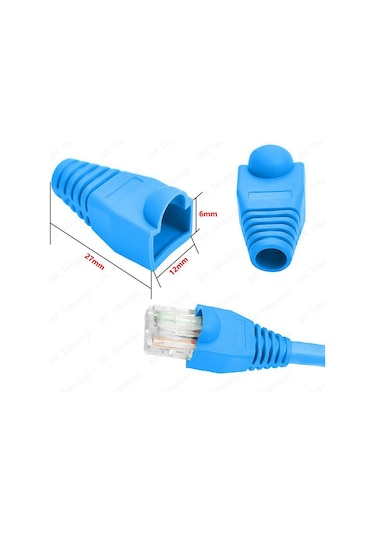 Rj45 Cat5 Cat6 Renkli Koruyucu Kılıf - 25 Adet Papuç