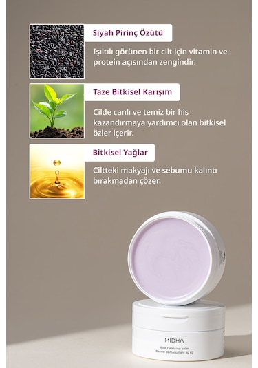 Midha Rice Cleansing Nemlendirici Makyaj Temizleme Balmı 100 ML