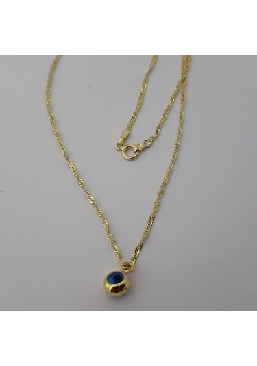 Idealsarraf Ideal Sarraf 14 Ayar Altın Nazar Boncuklu Kolye 2.0 Gr