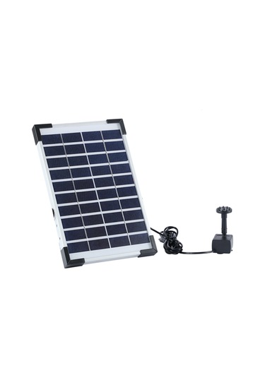 Symbee "güneş Enerjili Bahçe Çeşmesi - 5.5w Güçlü, 380l/h Akış, 6 Nozul Seti, 3m Kablo, Su Tasarrufu Sağlar"