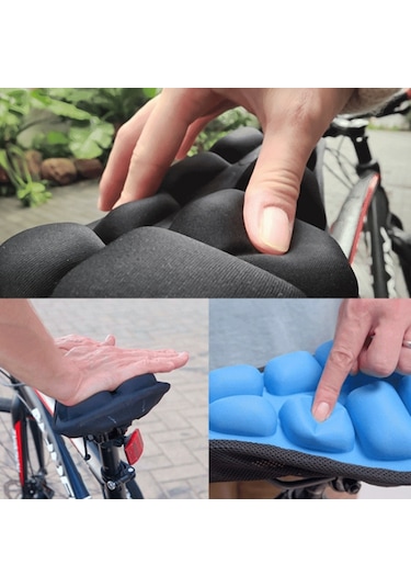 Bc-203 Pompalı Bisiklet Katlanır Minder Koltuk Kılıfı, Şişme Hava Yastığı Bisiklet Koltuğu Kılıfı, Boyut: M