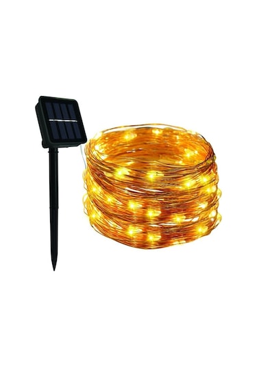 100 Led Solar 12 Metre 7 Mod Işık Zinciri Diğer