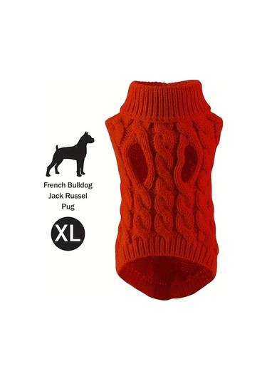 Elmpaly Kırmızı Xl Kedi Köpek Kazak Yumuşak Akrilik Kışlık 7 Renk