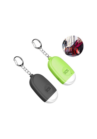 Neevoyu 2 Adet Usb Şarj Edilebilir Kişisel Alarm: 130 Db Acil Ses Ve Led Fenerli Kilit Zinciri, Kendini Koruma Aleti