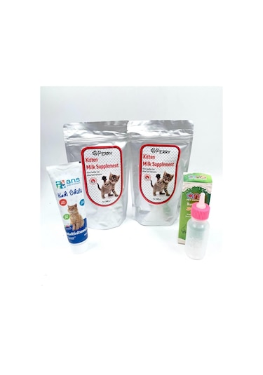 Perry Yavru Kedi Süt Tozu 2 Adet + Biberon 60 ML + Ans Multivitamin
