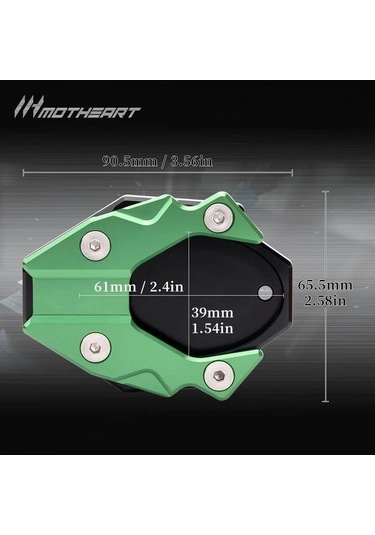 Xuweiwei Red Motorcycle Kickstand Pad Z125 2018-2024 Anti Sinking Soft Ground Side Stand Foot Extension Plate Support