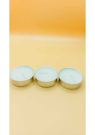 Tealight Mum-buhurdanlık Silver Boy Soya Parafinli 10 Adet Beyaz Dekoratif Büyük Boy Tealight Mum Beyaz