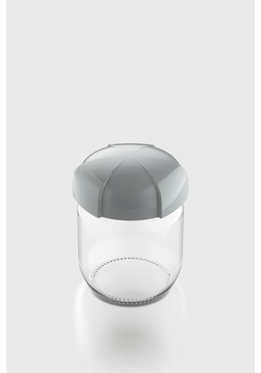 Renga Rhea 425 Ml Gri Kapaklı Cam Kavanoz 131010 Gri