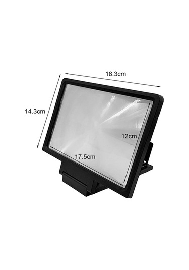 Trendooze Homyl Ekran Büyüteç, 7,20x5,63 İnç, Siyah, Kino Uygun 7,20 İnç X 5,63 İnç