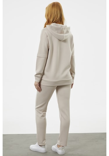 Kanguru Cepli Dalgıç Kumaş Eşofman Takım - Taş 001