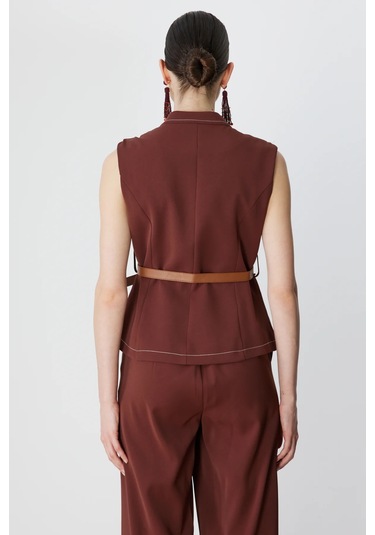 On Fashion Yelek 810 Kahve