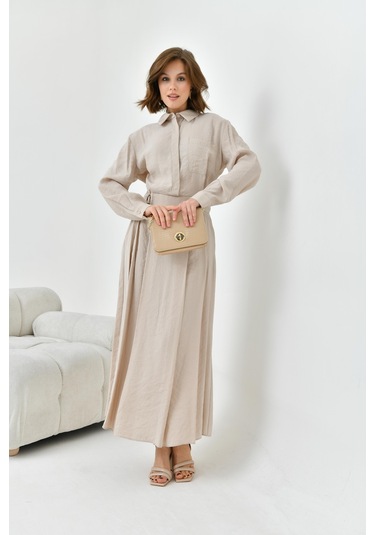 Ftz Women Kadın Modal Etekli Takım Taş 30714-taş Taş