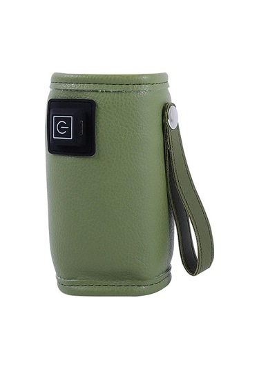 Usb Süt Su Isıtıcı Seyahat Arabası Yalıtımlı Çanta Bebek Emzirme Şişe Isıtıcı Açık Kış İçin Güvenli - Yeşil