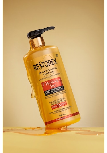Restorex Besleyici Bakım Şampuanı 900 Ml - 7 Besleyici Yağ Göz Alıcı Parlaklık İpeksi Yumuşaklık