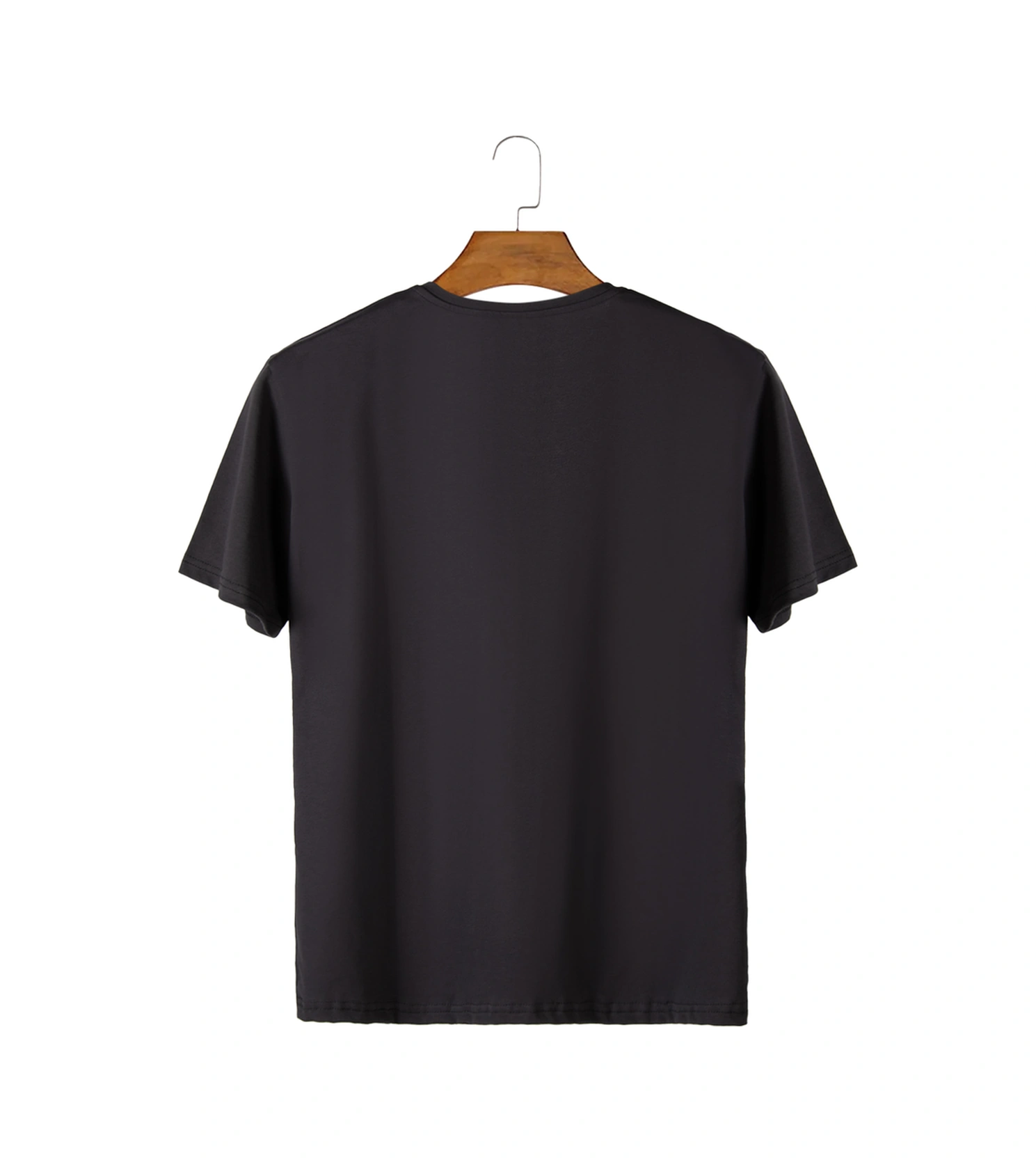 Unisex Antrasit Önü Veaven Baskılı Bisiklet Yaka Oversize Kalıp Basic Pamuklu T-shirt Antrasit1