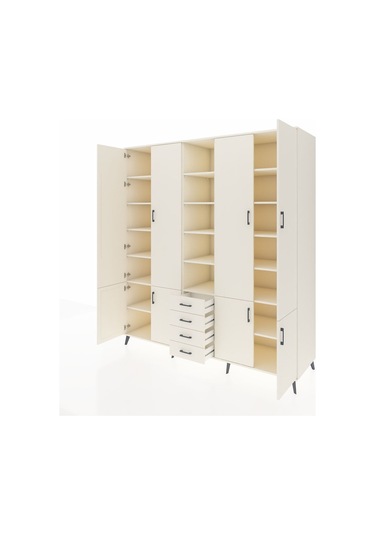 Kronos Dolap 17 Raflı 4 Çekmeceli 8 Kapaklı 220x59x243 Aytaşı-aytaşı/aytaşı Aytası/aytası