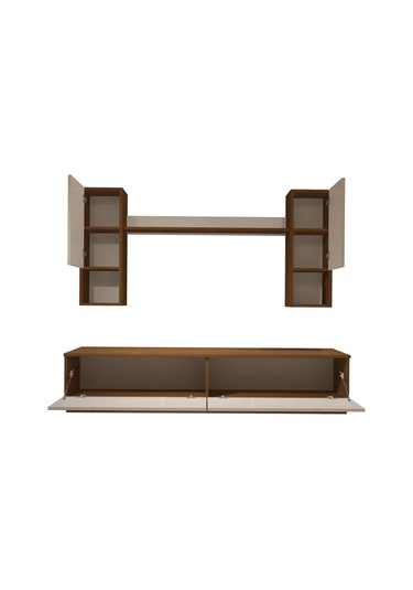 Decoraktiv Eko 5dab Mdf Std Tv Ünitesi Tv Sehpası Ceviz - Beyaz