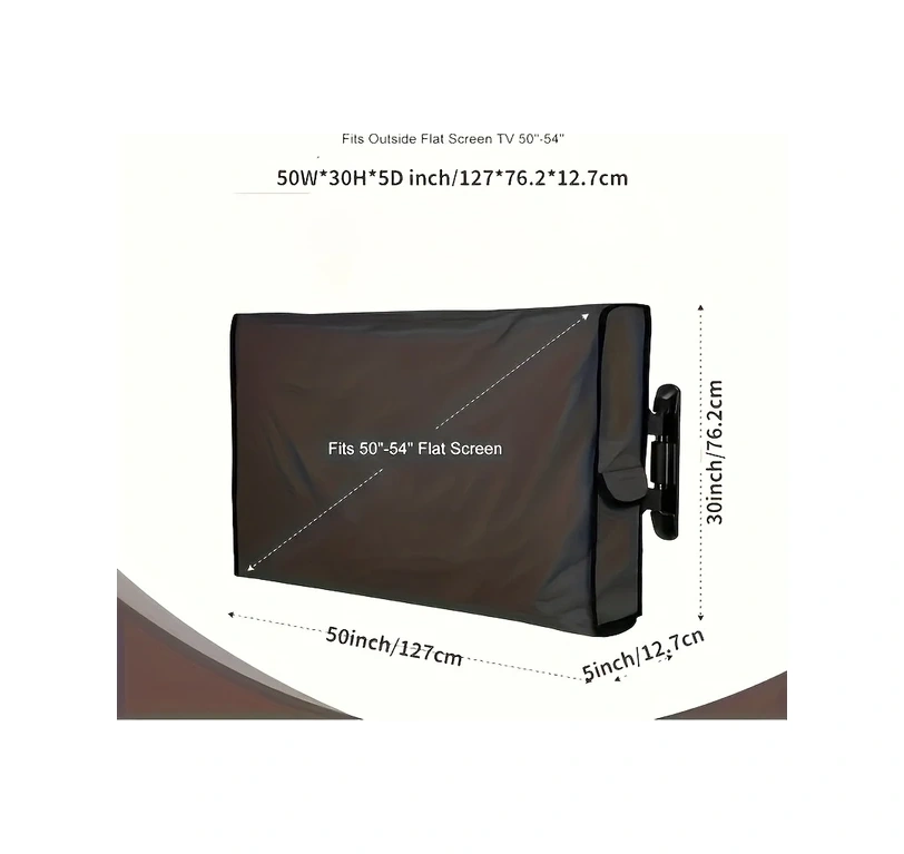 Gateesat 420d Bahçe Tv Kılıfı 60-65 İnç Siyah Dayanıklı Tüm Mevsimler