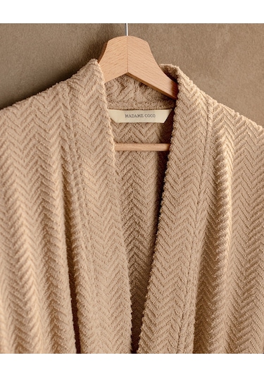 Madame Coco Nicola Kimono Erkek Bornoz Born0000000025 Bej